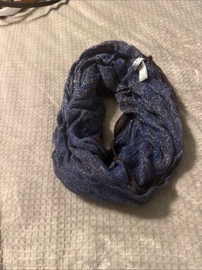 Anna & Ava Metallic Navy Infinity Scarf